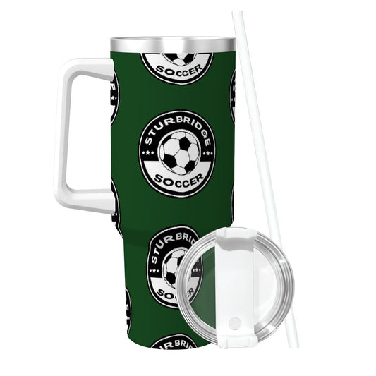 Sturbridge Youth Soccer Travel Coffee Mug with Handle and Straw (40oz)