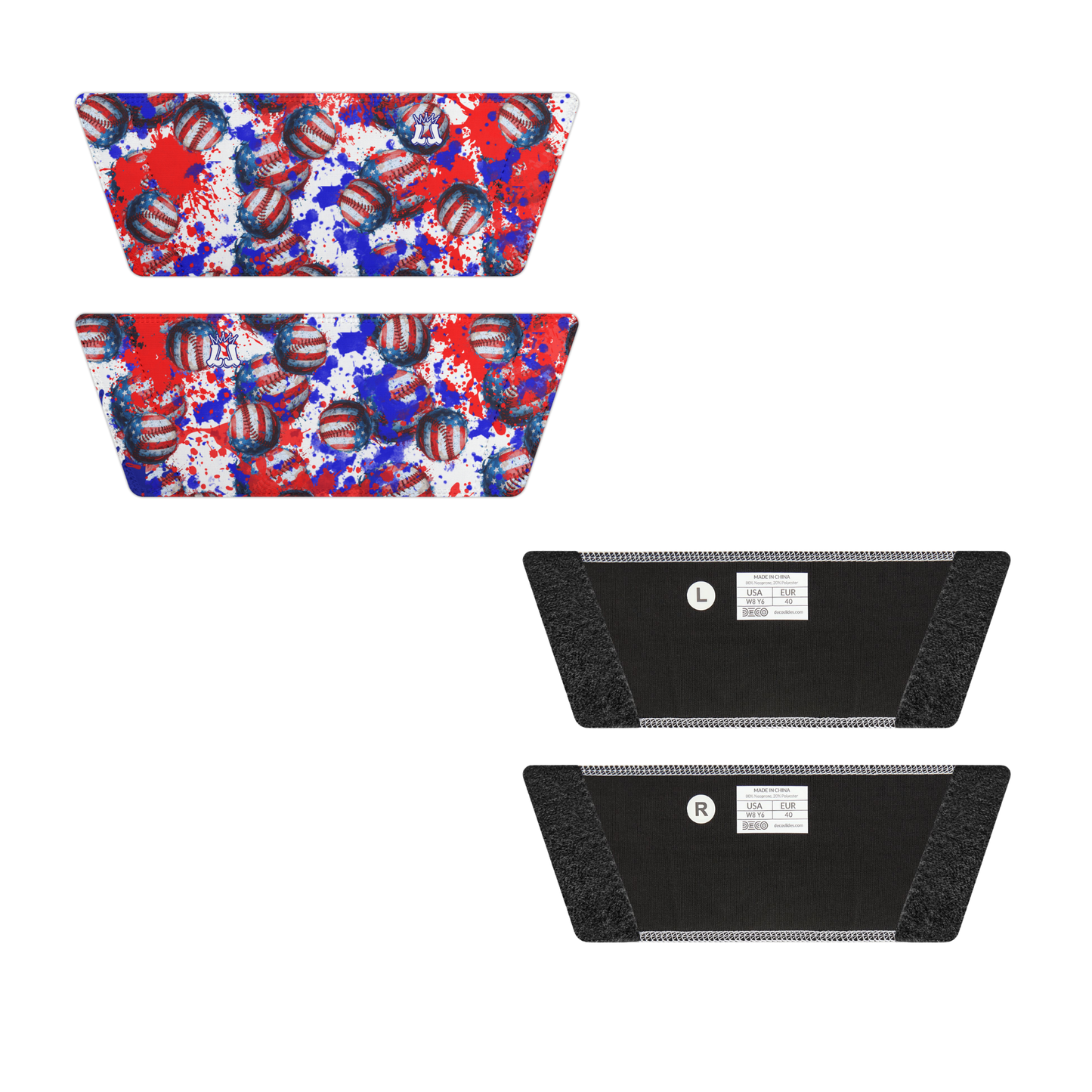 Youth Patriotic Removable-Strap Slides for Baseball Player, USA Baseball Slides