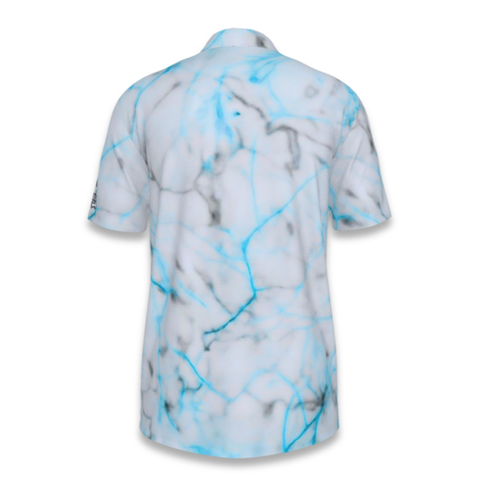 Men's UV Protection Polo Shirt, Marble Swirl Design