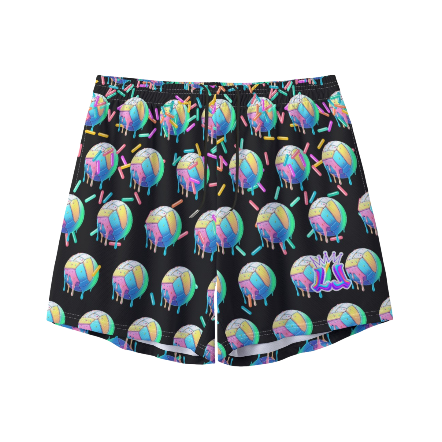 Adult Volleyball Gym Shorts, Volleyball Drip Design