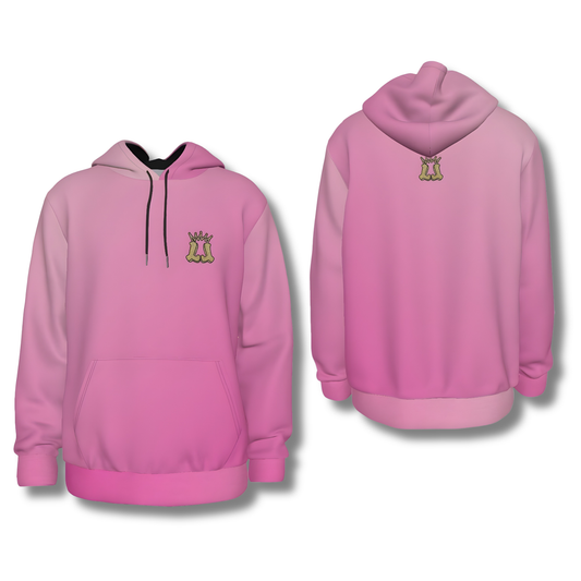 Pink Gradient Fleece Lined Hoodie, Adult Unisex