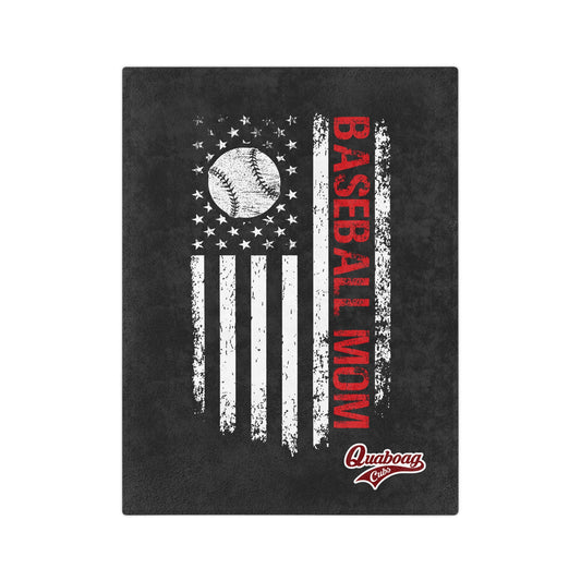 Quaboag Baseball Mom Minky Plush Blanket