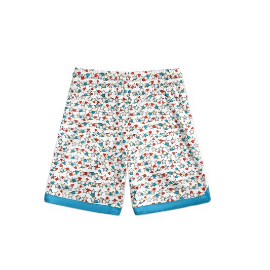 Toddler Sports Shorts, Patriotic Kids Mesh Shorts