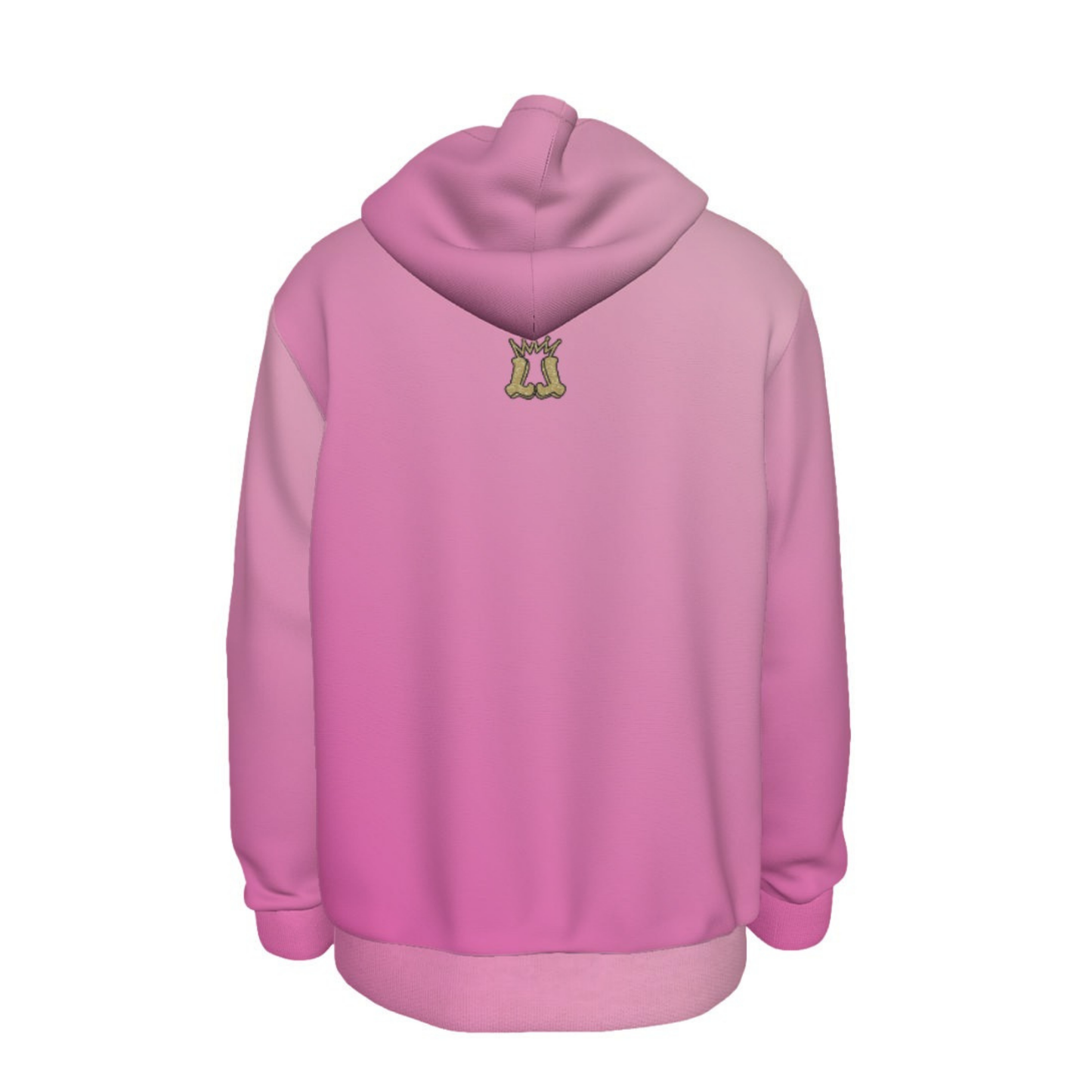 Adult Unisex Pink Gradient Fleece Lined Hoodie