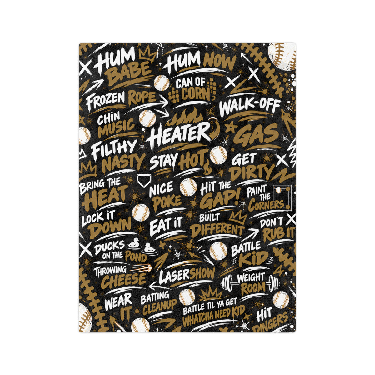 Dugout Talk Baseball Super Soft Plush Blanket