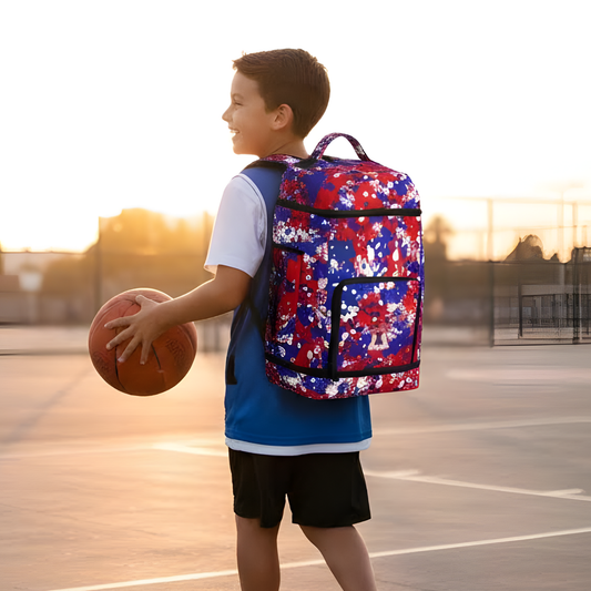 Patriotic Paint Splatter Sports Bag
