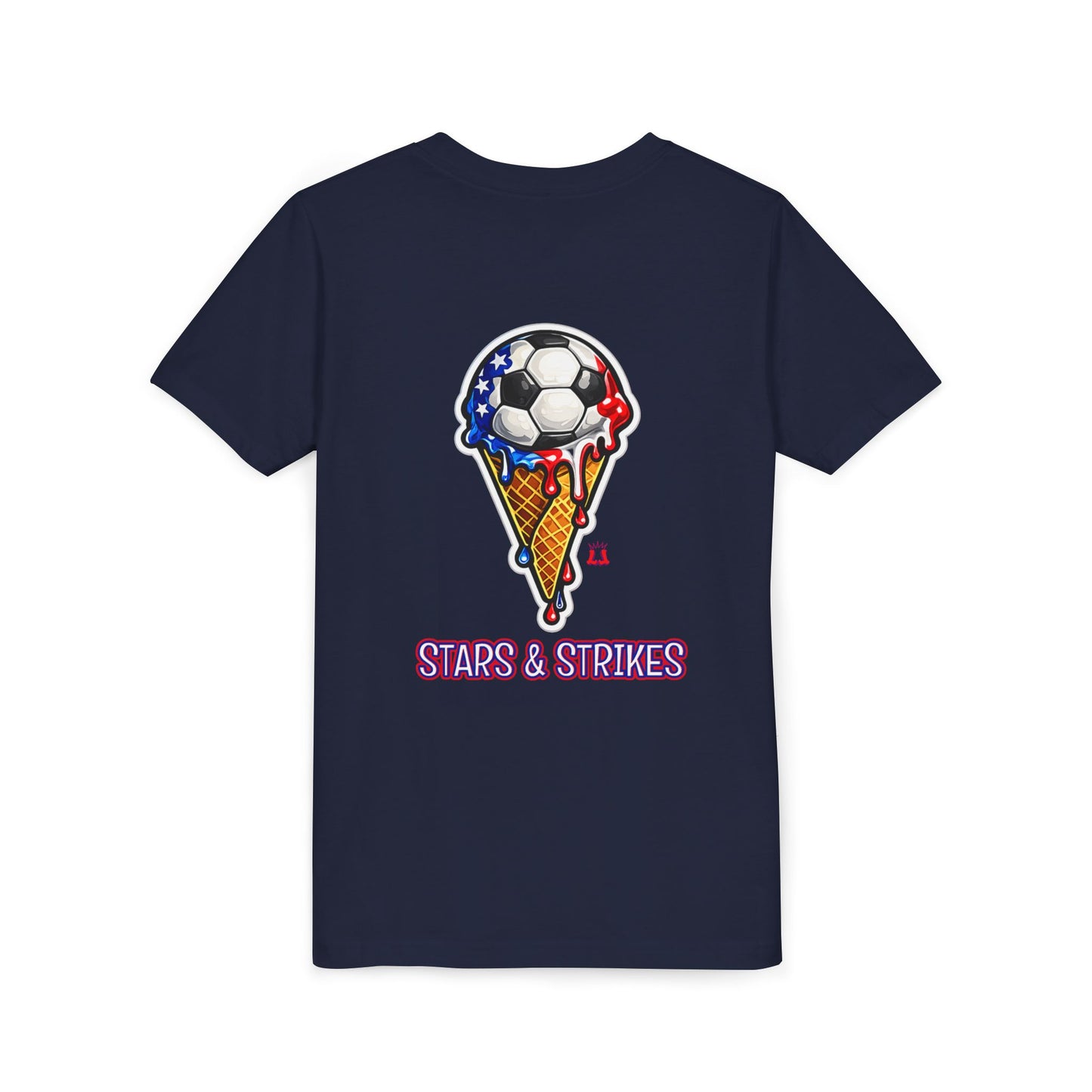 Kids Summer Patriotic Soccer T-Shirt Stars & Strikes