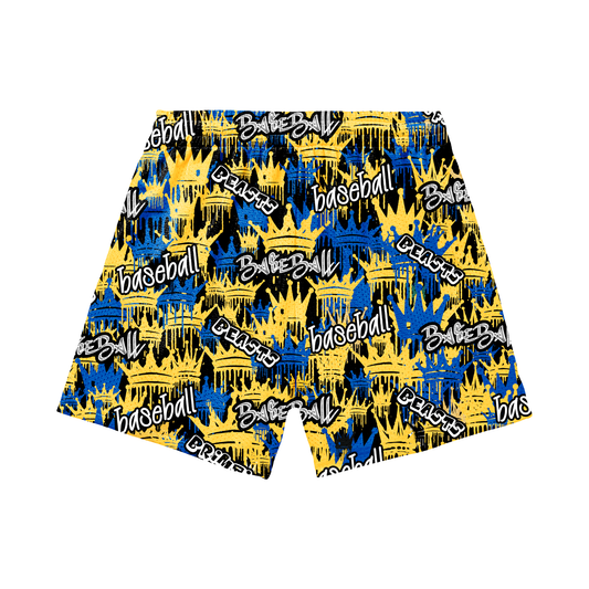 Adult Brimfield Beasts Mesh Shorts - Dripping Crowns (with inner liner)