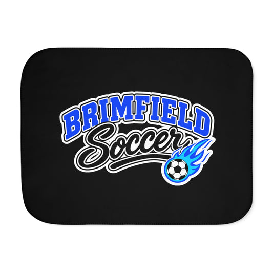 Brimfield Soccer Sherpa Fleece Blanket - Black