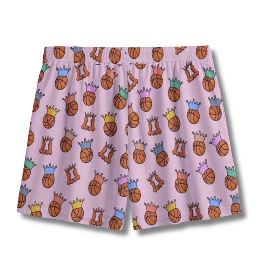 Vibrant Pink Youth Athletic Shorts - Perfect for Basketball & Play