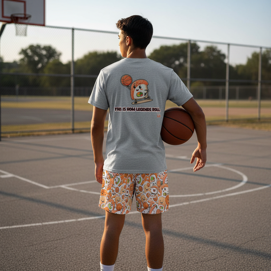 Adult Basketball Sushi "This is How Legends Roll" T-Shirt