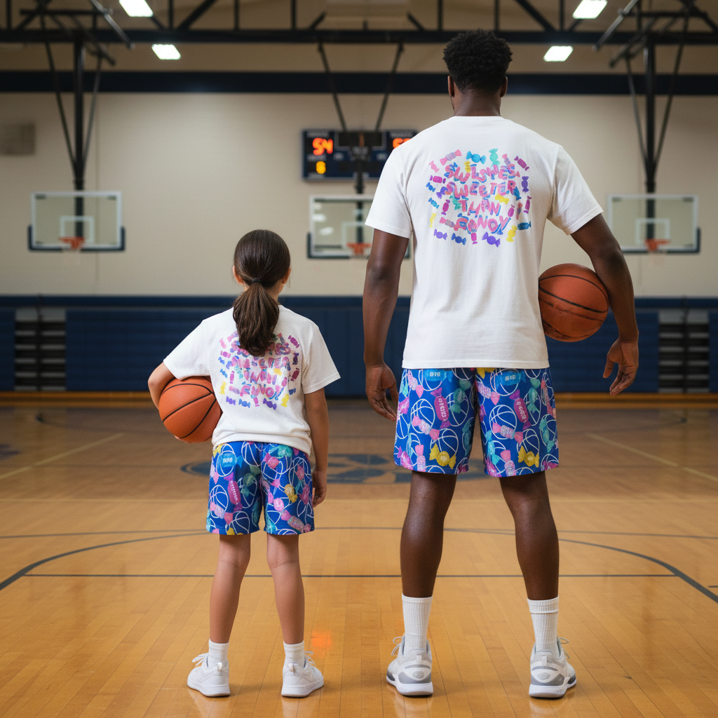Adult "Swishes Sweeter Than Candy" Basketball T-Shirt