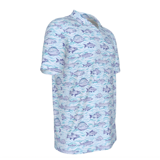 Gone Fishin' Men's UV Protection Golf Polo Shirt