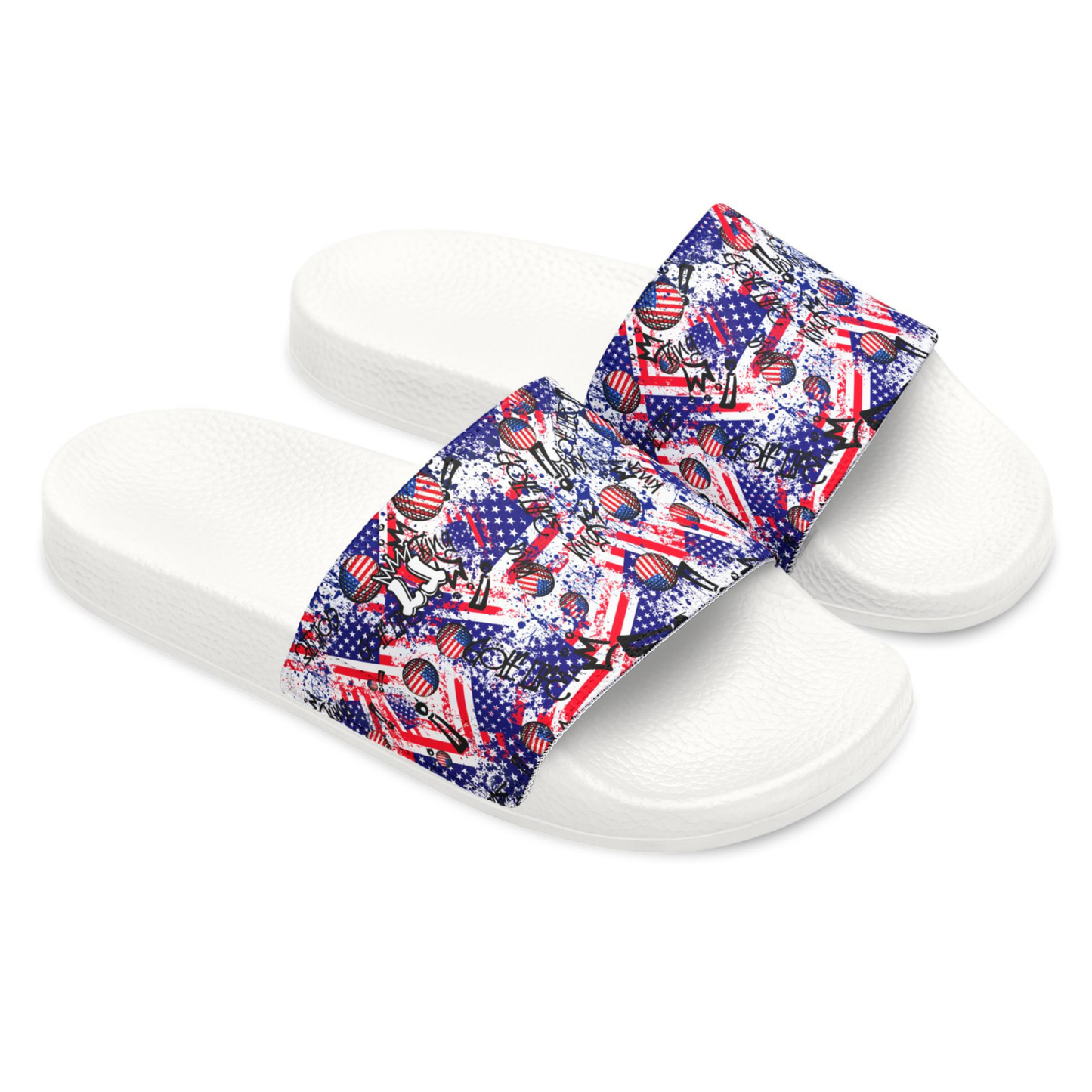Youth Removable Strap Patriotic Golf Slides