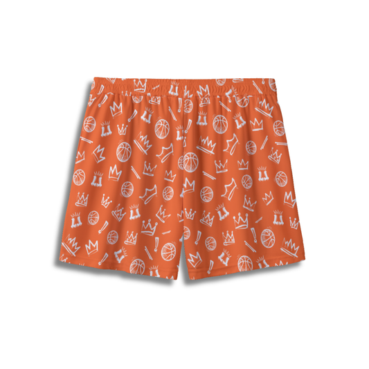 Youth Orange & White Basketball Edition Mesh Shorts