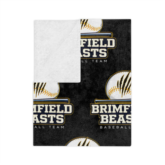 Brimfield Beasts Baseball Minky Plush Blanket