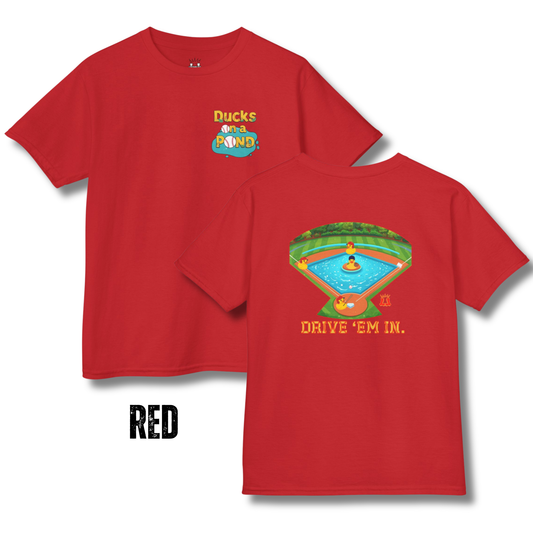 Youth Ducks on a Pond Baseball T-Shirt