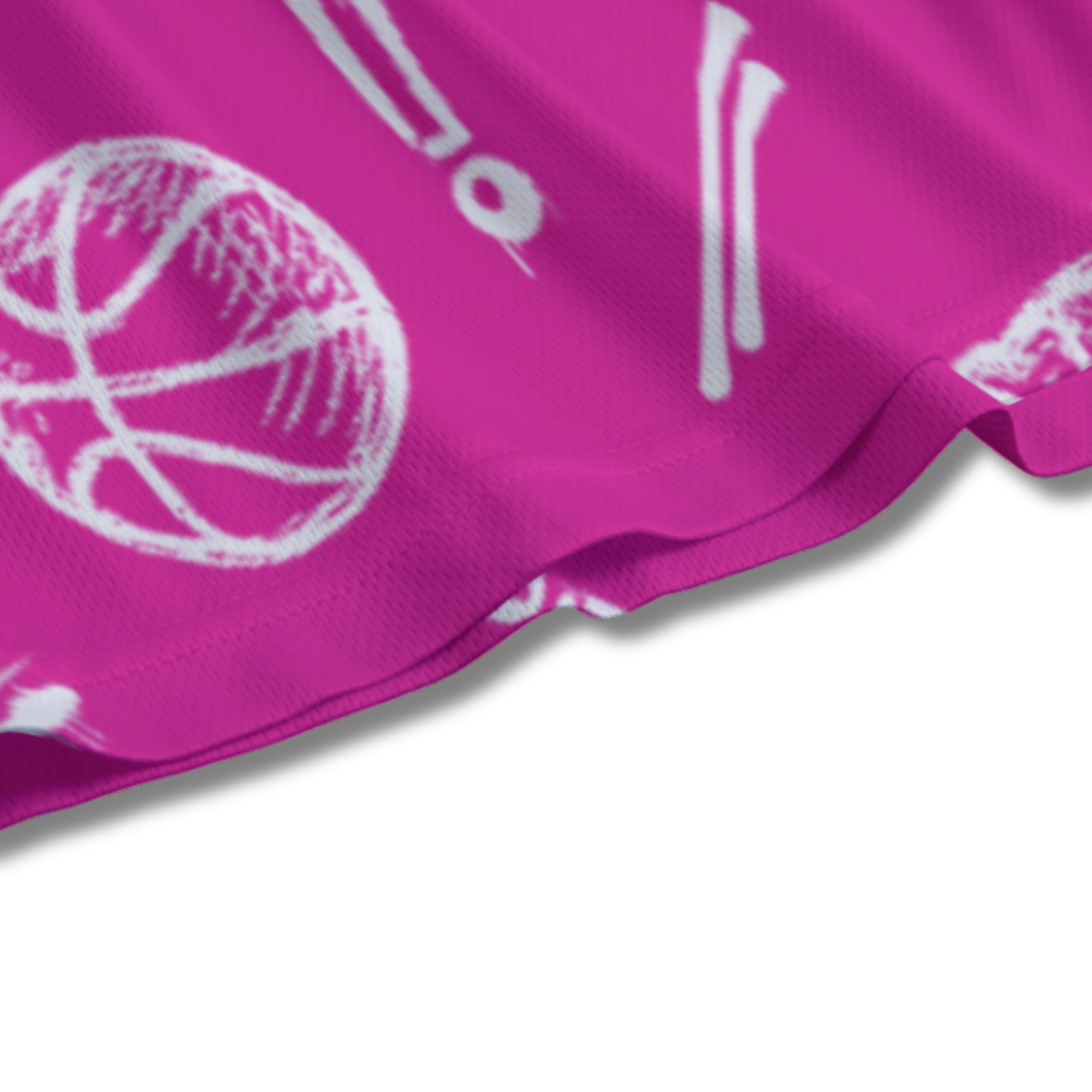 Youth Pink & White Basketball Mesh Shorts