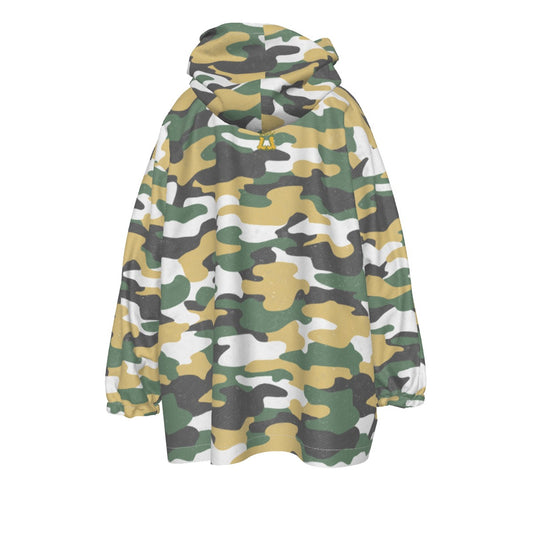 Youth TRYLAX Sherpa Lined Faded Camo Blanket Hoodie