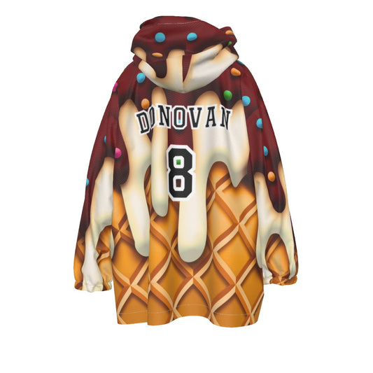 Personalized Youth Quaboag Cubs Ice Cream Drip Blanket Hoodie