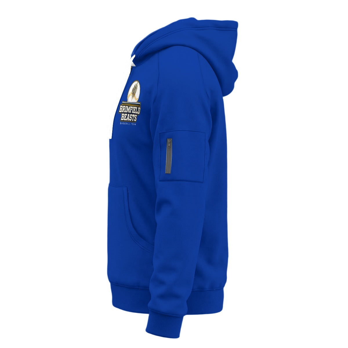 Adult Unisex Brimfield Beasts 1/4-Zip Hoodie - Blue Edition