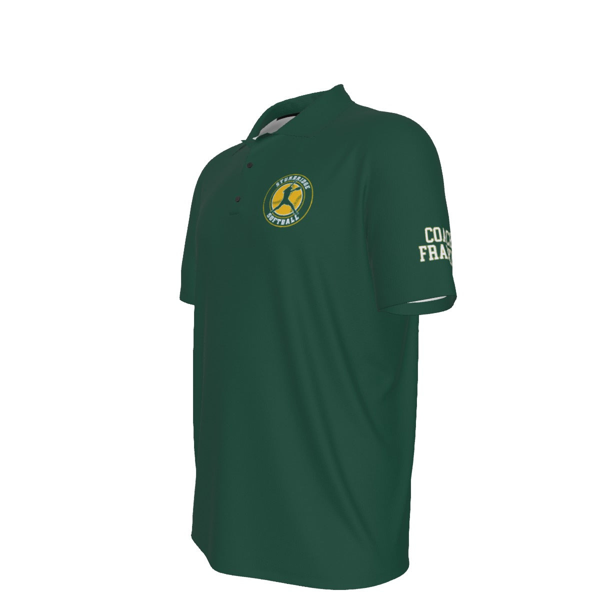 Men's Sturbridge Girls Softball UV Protection Polo - Coach's Green Edition (Personalized)