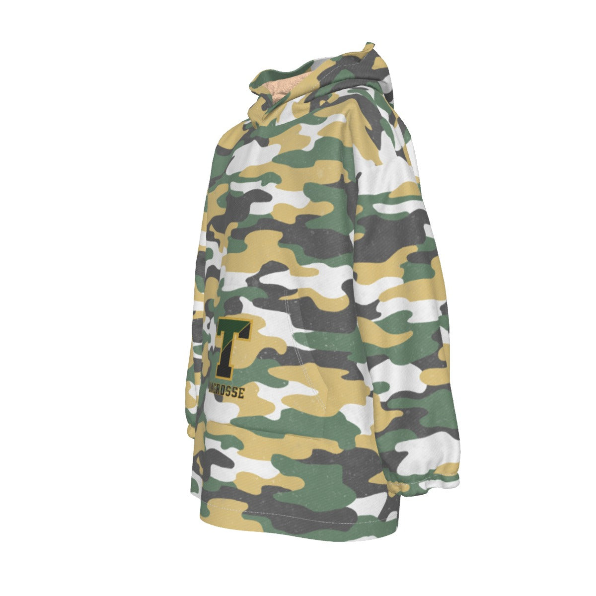 Adult TRYLAX Sherpa Lined Faded Camo Blanket Hoodie