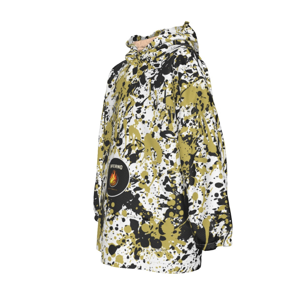 Youth Brimfield Inferno Softball Blanket Hoodie - Paint Splatter Edition