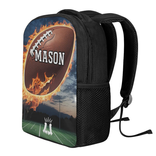 Personalized Football Backpack, Custom Name Sports Bag
