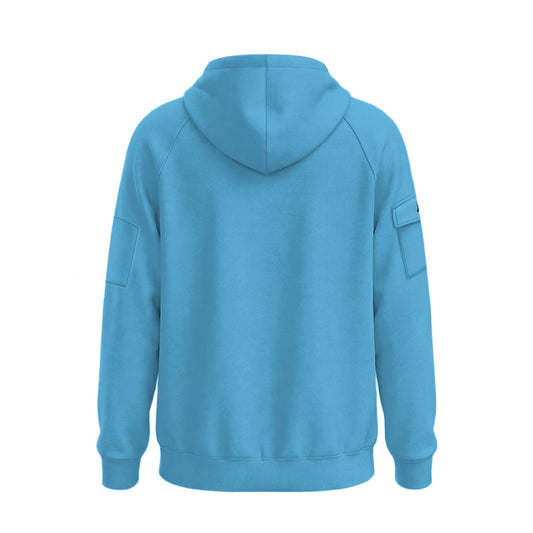Storm Unisex Adult Half-Zip Hoodie (Blue, Non-Personalized)
