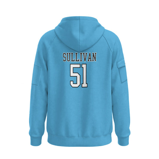 Storm Unisex Adult Half-Zip Hoodie (Blue - Personalized)