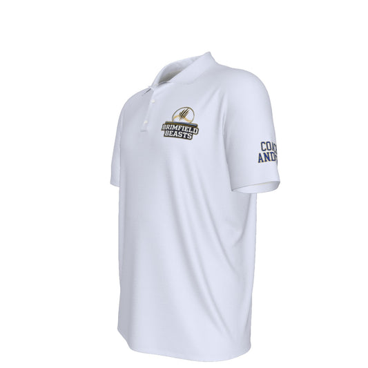 Men's Brimfield Beasts UV Protection Polo - Coach's White Edition (Personalized)