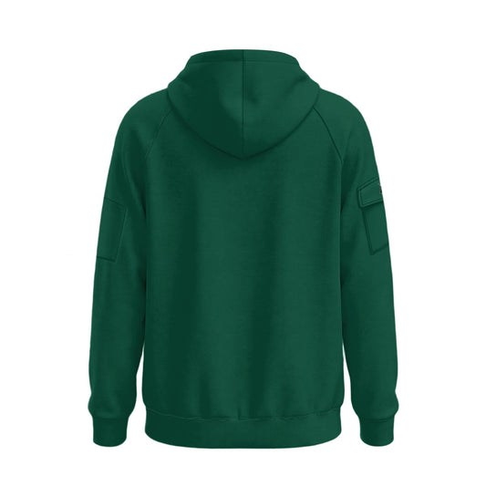 Adult Unisex Sturbridge Softball Half-Zip Hoodie (Green) Non-Personalized