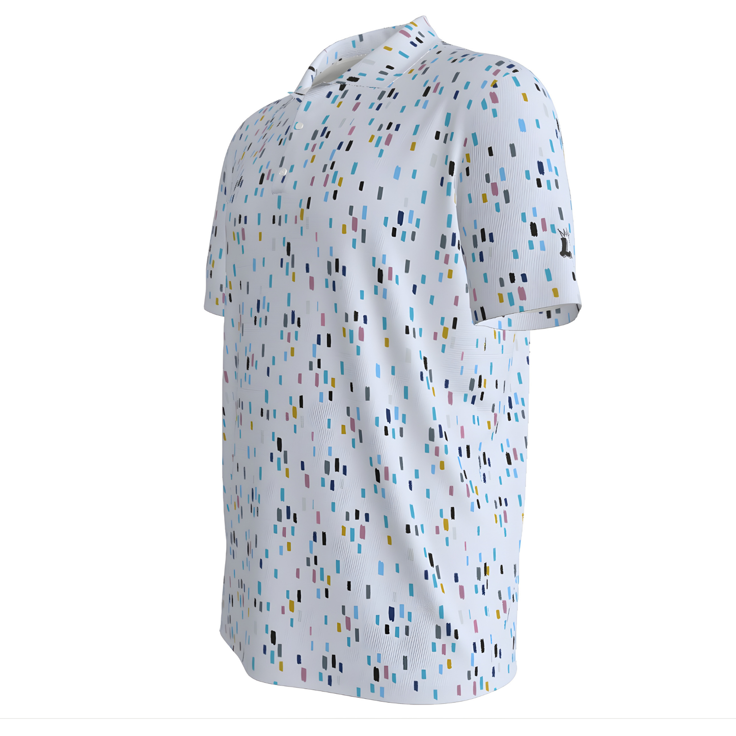 Men's Patterned UV Protection Golf Polo Shirt