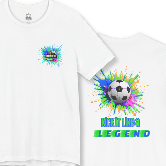 Adult Unisex Soccer T-Shirt: Paint Splash Soccer