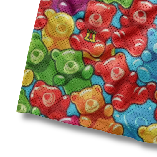 Adult Gummy Bear Athletic Mesh Shorts (with inner liner)