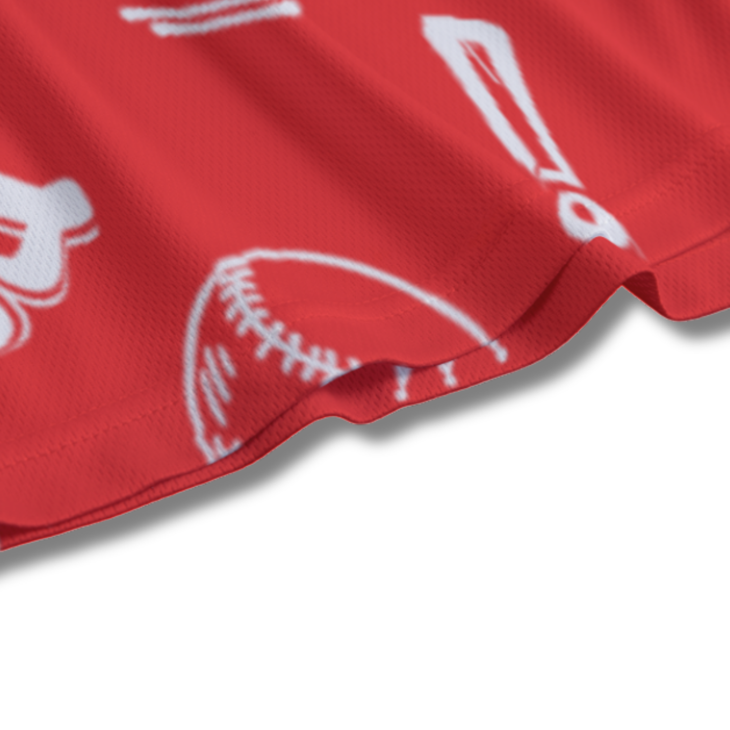 Youth Baseball Softball Graffiti Mesh Shorts (Red & White Edition)