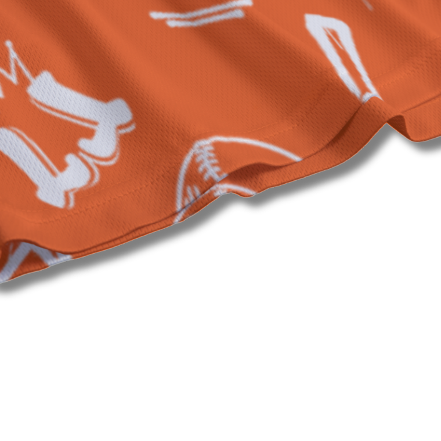 Youth Graffiti Style Baseball & Softball Mesh Shorts - Orange and White Edition