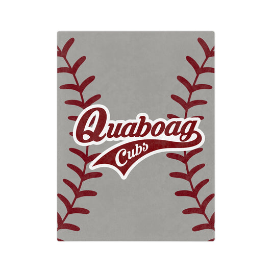 Quaboag Cubs Baseball Minky Plush Blanket