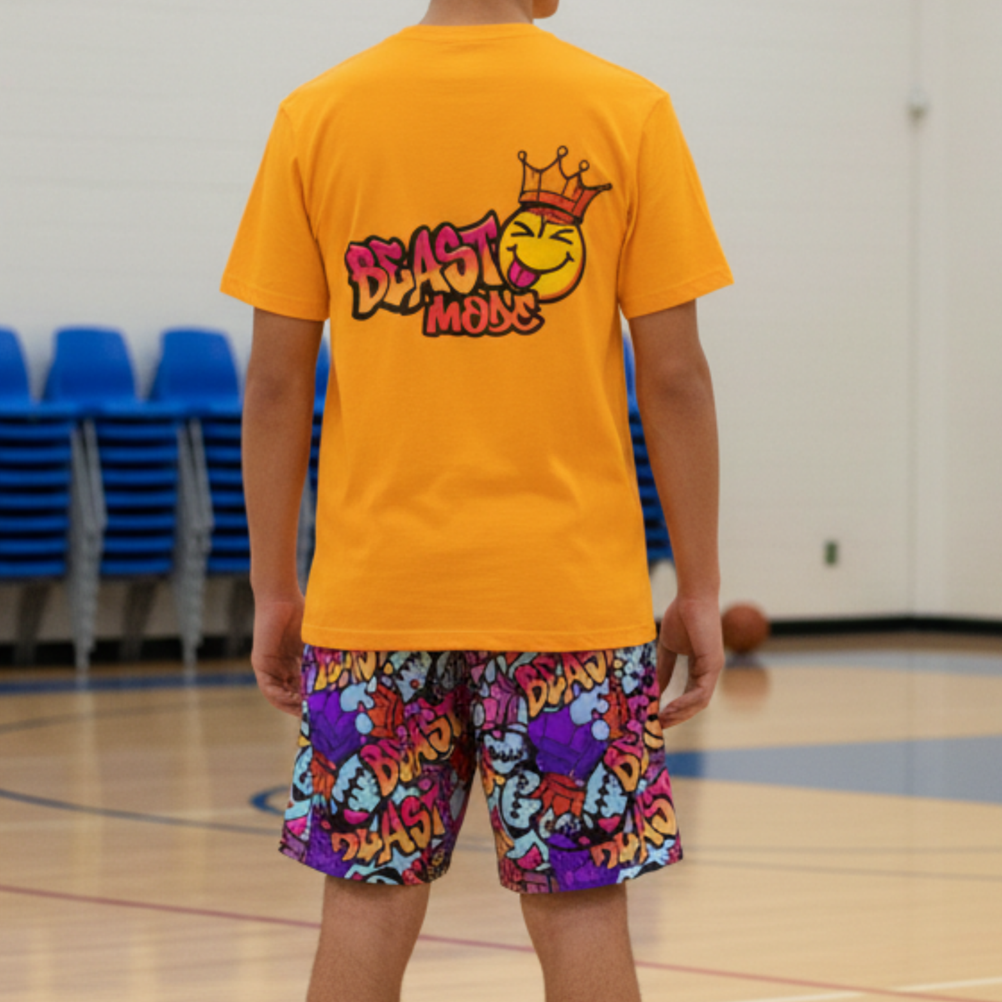 Adult Beast Mode Graffiti Football Shorts