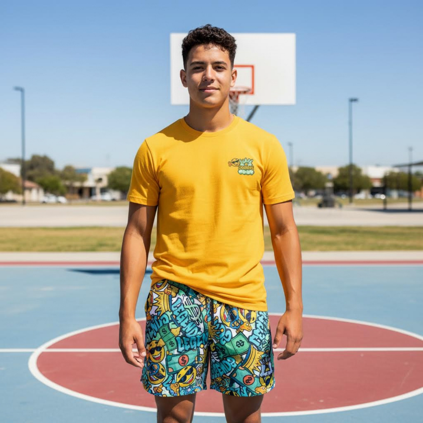 Adult Legends Crown Graffiti Mesh Shorts