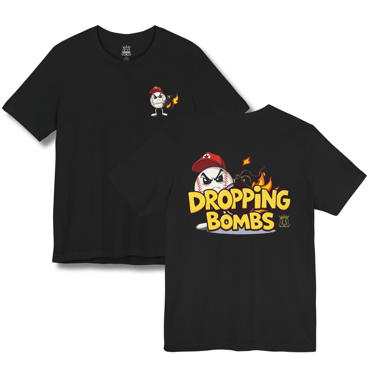 Youth "Dropping Bombs" Baseball Humor Tee