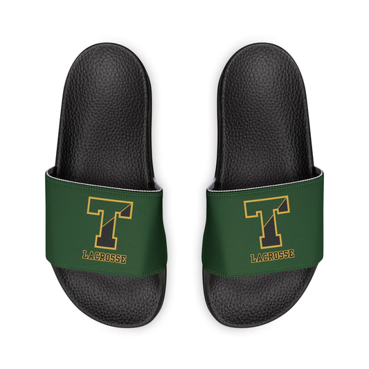 Women's TRYLAX Deco Brand Removable Strap Slides (Green, Personalized)