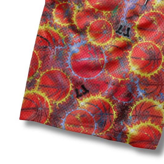 Adult "Basketball on Fire" Mesh Shorts (with inner liner)