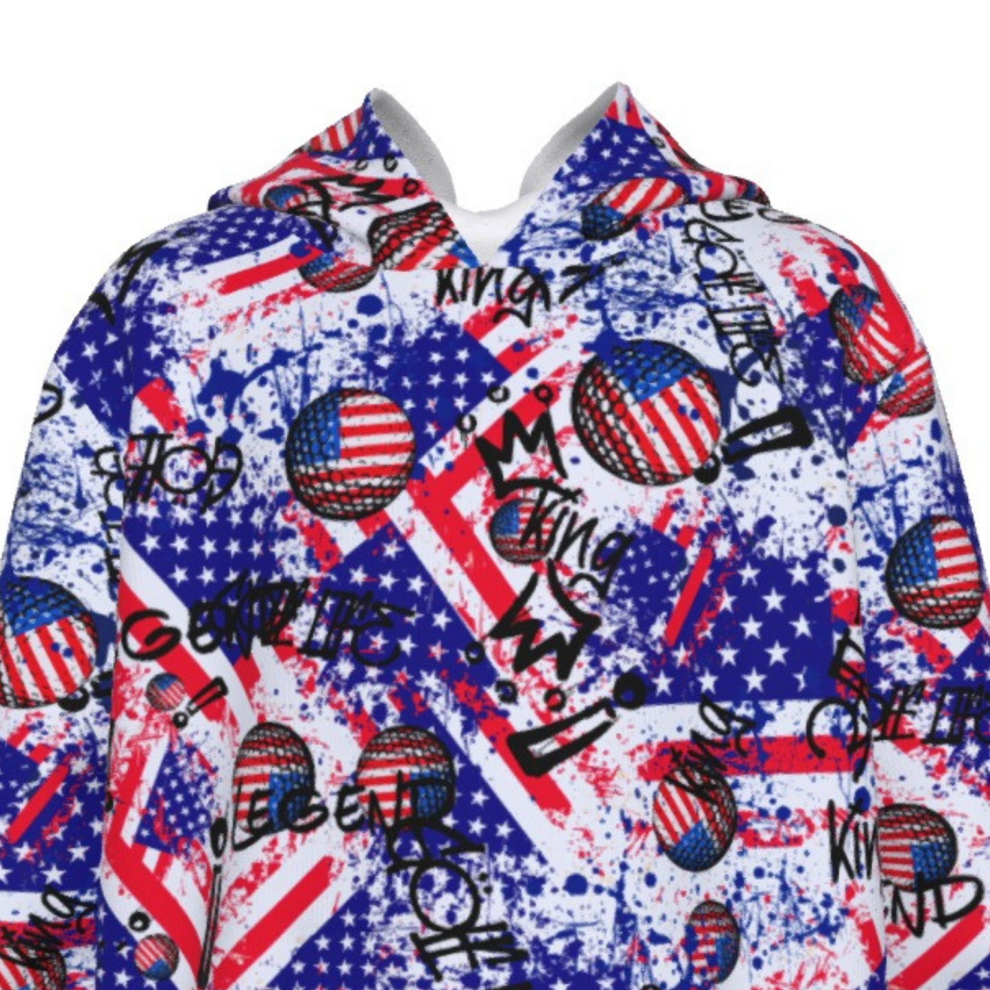 Kid's Patriotic Golf Graffiti Hoodie