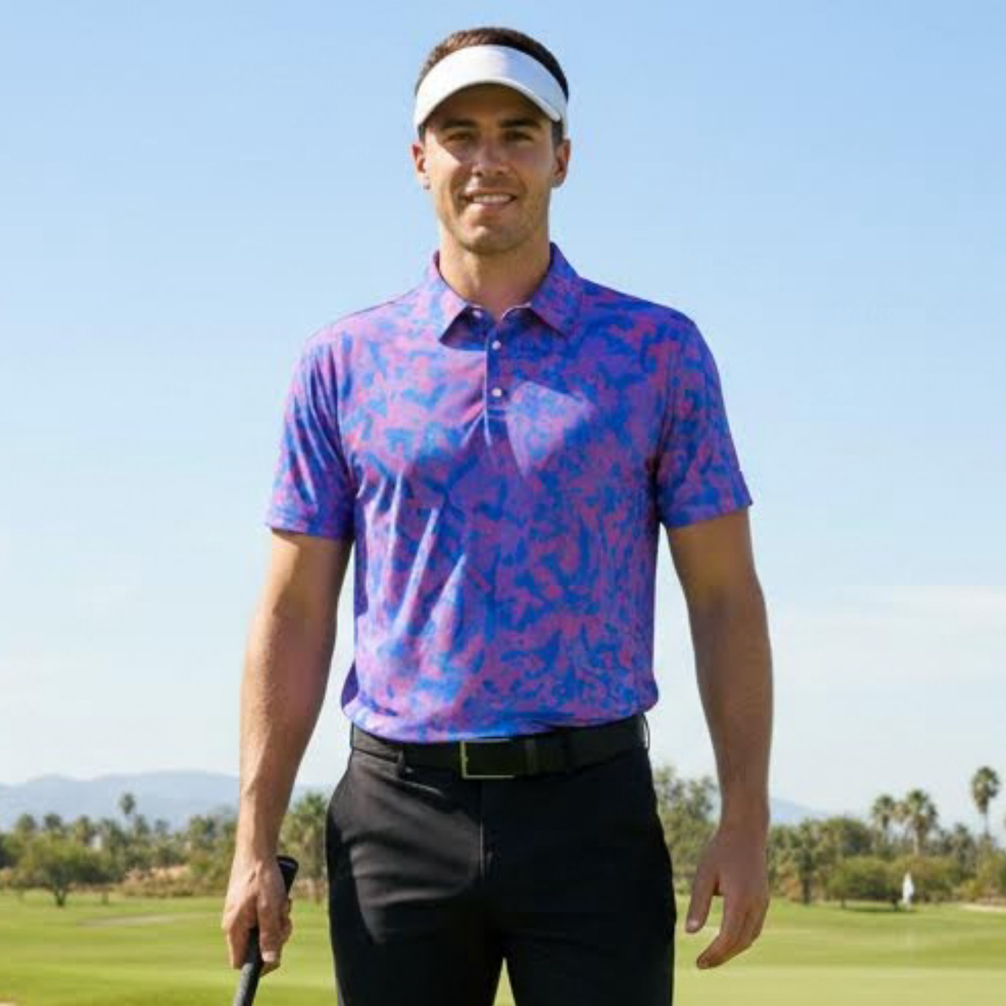 Men's Kaleidoscope Pattern UV Protection Polo Shirt