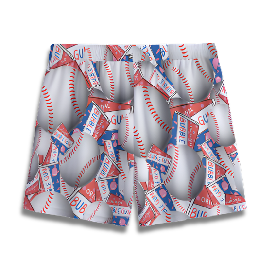 Adult Baseball and Bubble Gum Mesh Shorts