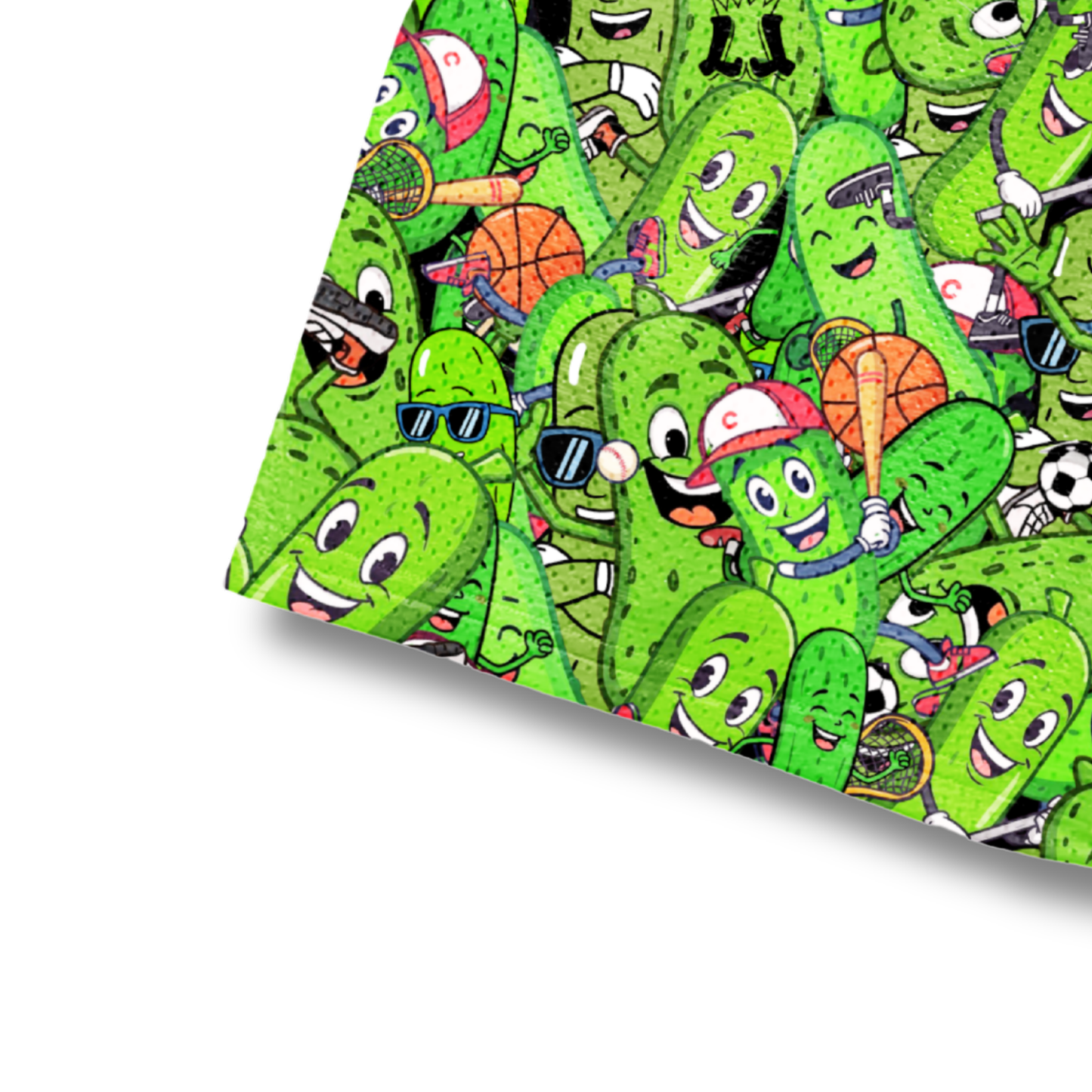 Adult Sporty Pickles Mesh Shorts (with inner liner)