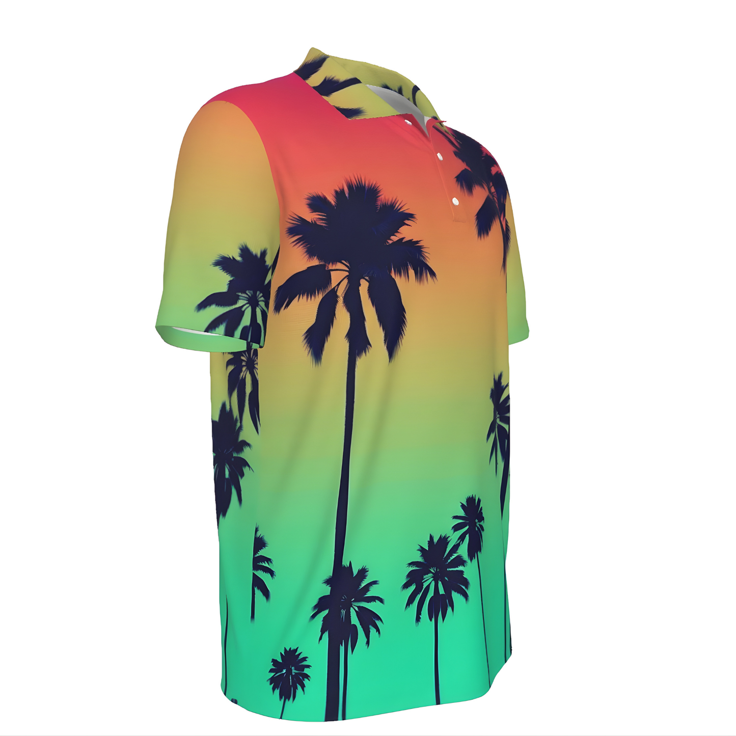 Men's UV Protection Palm Tree Polo Shirt