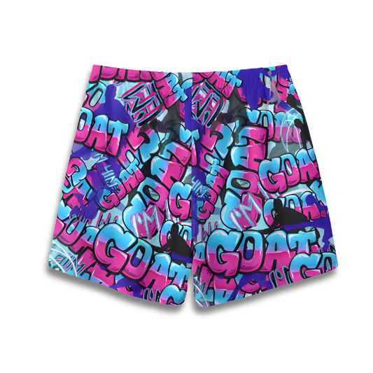 All-Over Print Adult Mesh Basketball Shorts: GOAT Design